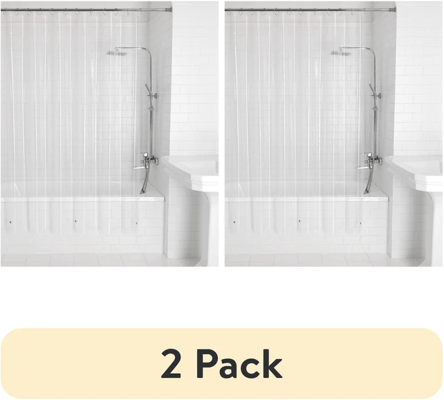 Main image of (2 pack) Mainstays Light Weight PEVA Shower Liner, 70 in x 71 in, Clear