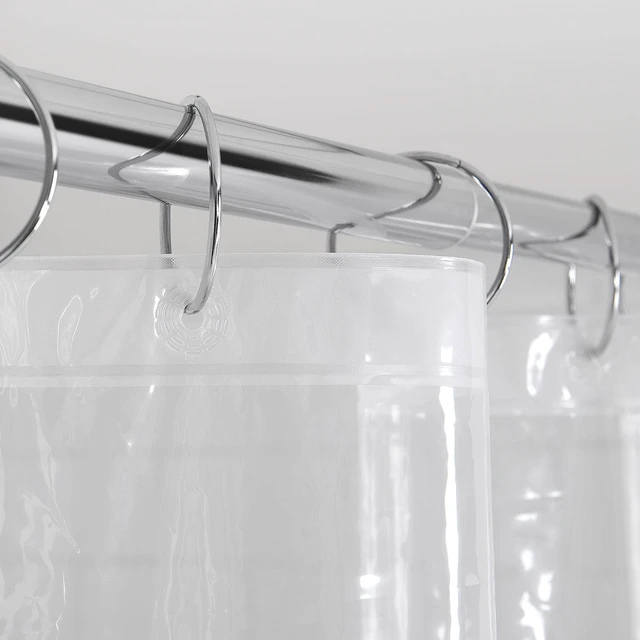 Alt view image 2 of 6 - (2 pack) Mainstays Light Weight PEVA Shower Liner, 70 in x 71 in, Clear