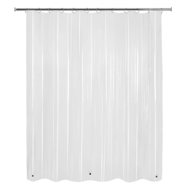 Alt view image 6 of 6 - (2 pack) Mainstays Light Weight PEVA Shower Liner, 70 in x 71 in, Clear