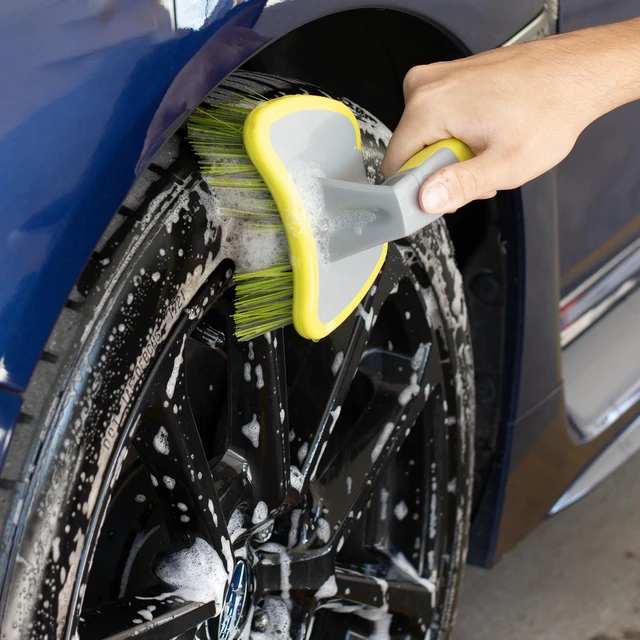 Alt view image 4 of 7 - Auto Drive Curved Tire and Fender Cleaning Brush, Handheld, 1 Piece