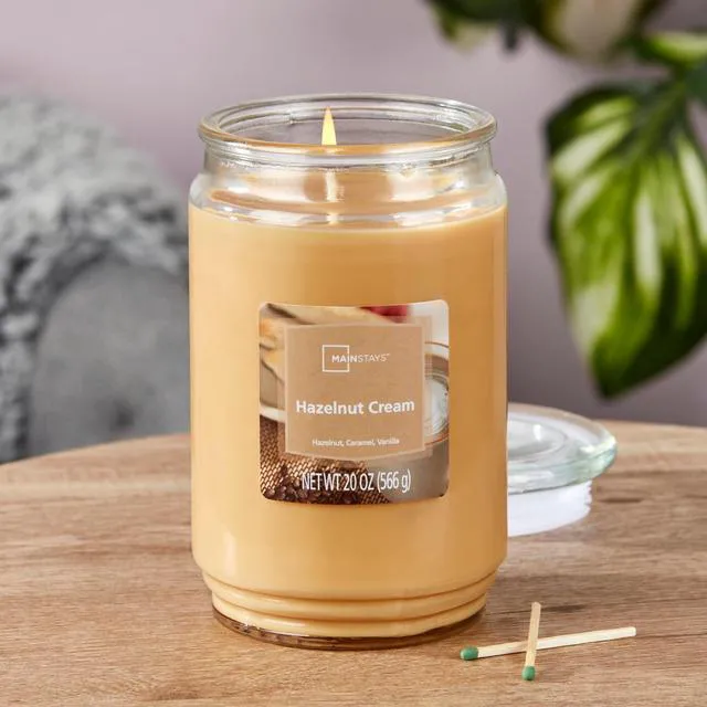 Alt view image 4 of 6 - Mainstays Warm Apple Pie 3-Wick Scented Glass Jar Candle, 11.5 oz