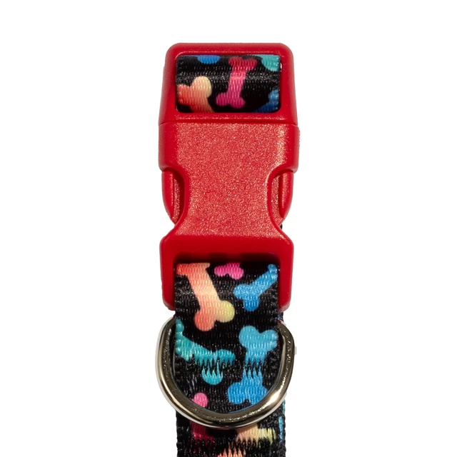 Alt view image 2 of 6 - Vibrant Life Adjustable Fashion Dog Collar, Multicolor Bones, M