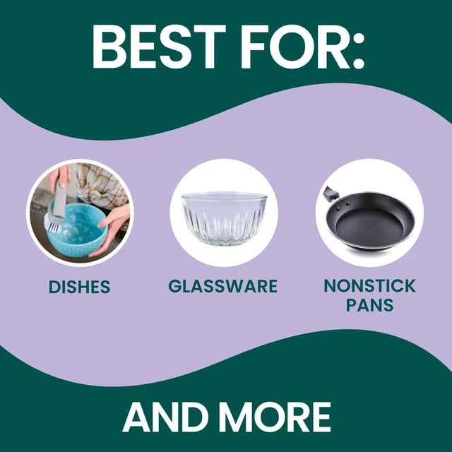 Alt view image 3 of 5 - Scotch-Brite Soap Control Odor Resist Dishwand Brush, Non-Scratch, Rinses Clean, 1 Brush