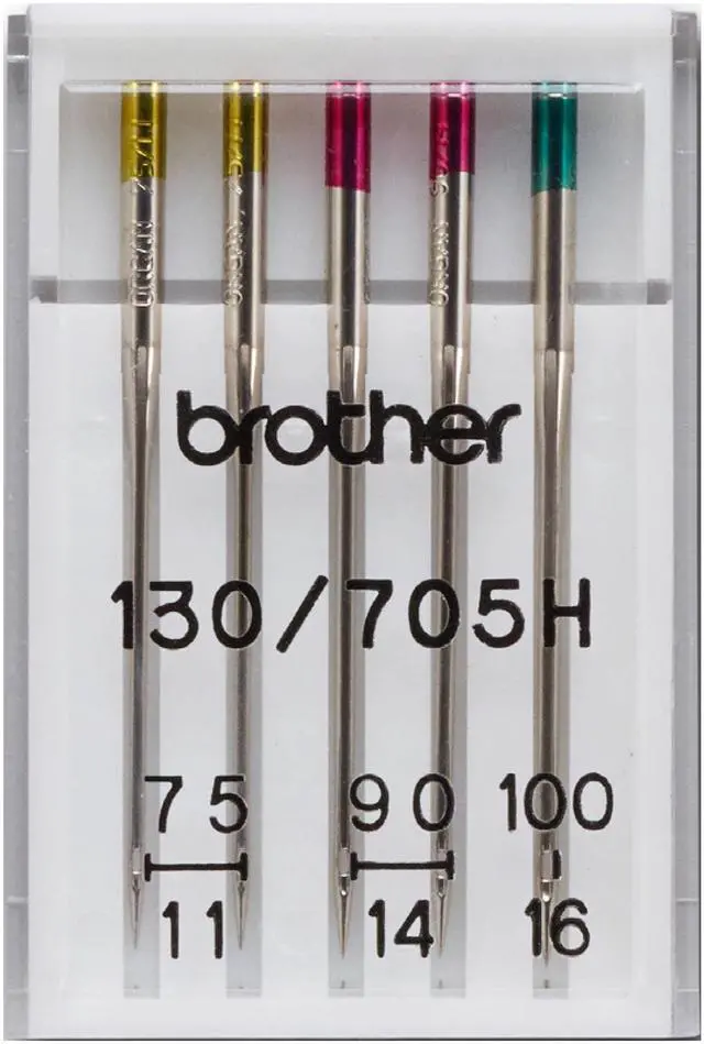Main image of Brother SANEEDLEMIX 5 Pc Needles, 2 Pc 11/75, 2 Pc 14/90 and 1 Pc 16/100