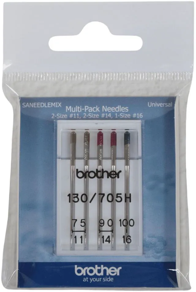 Alt view image 3 of 5 - Brother SANEEDLEMIX 5 Pc Needles, 2 Pc 11/75, 2 Pc 14/90 and 1 Pc 16/100