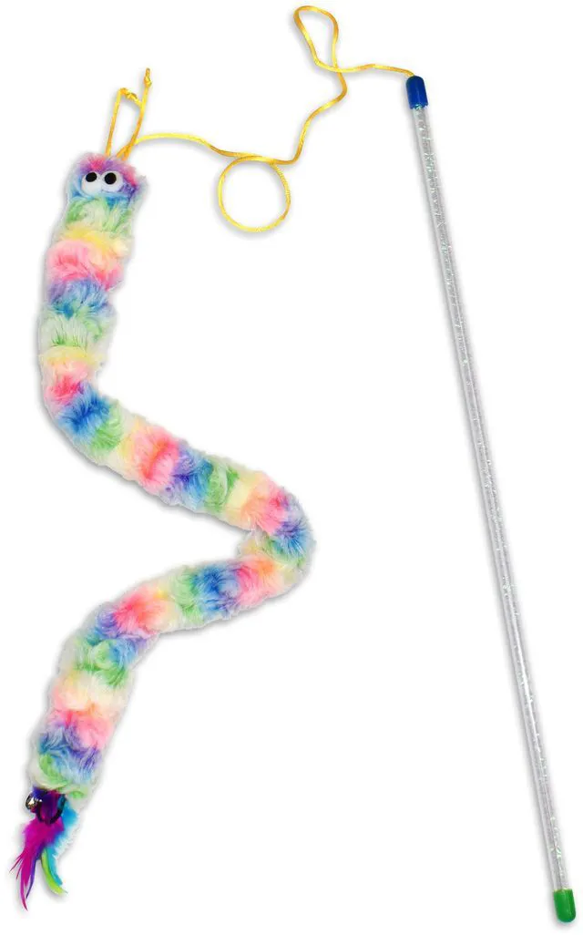 Main image of Vibrant Life Catnip Rainbow Wand Teaser Cat Toy, 23"