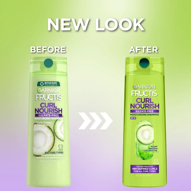 Alt view image 2 of 5 - Garnier Fructis Curl Nourish Moisturizing Shampoo with Elasto Protein, 12.5 fl oz