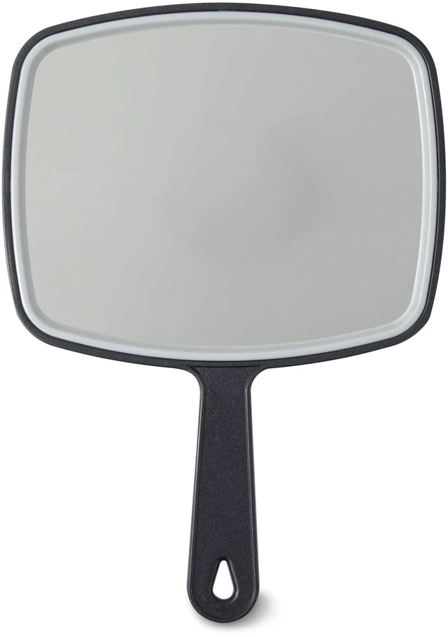 Main image of Equate Medium Hand Face Mirror, Black, Size 10.6" x 7.6" x 0.3", 1 Count