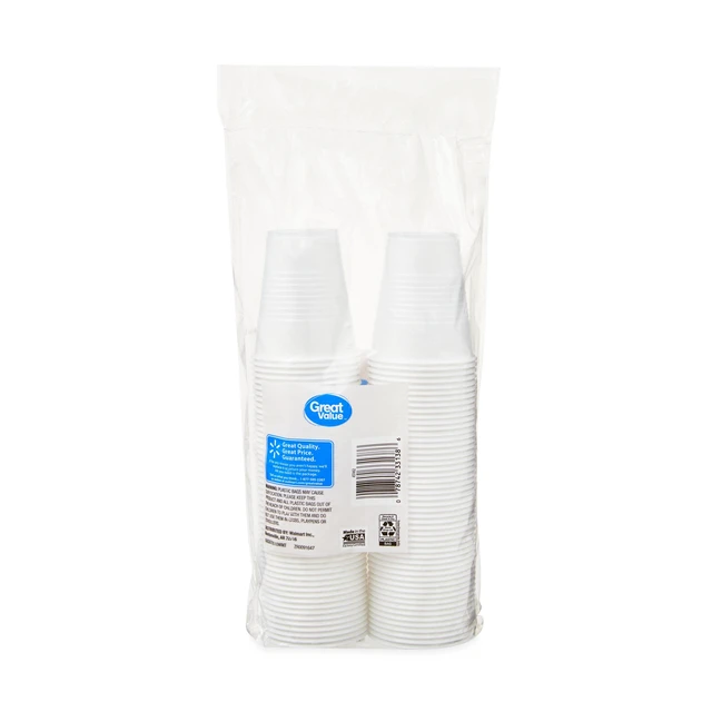 Alt view image 6 of 6 - Great Value All Purpose Disposable Plastic Cups, Clear, 5 oz, 100 Count