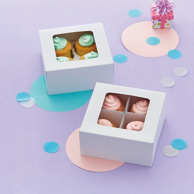 Alt view image 2 of 4 - 3 WHITE TREAT BOXES
