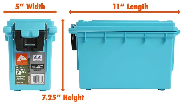 Alt view image 3 of 6 - Ozark Trail Blue Marine Storage Box with Water Resistant Lid