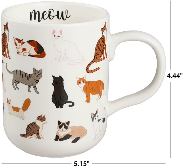 Alt view image 5 of 6 - Mainstays 16.06 oz White Stoneware Cat Mug