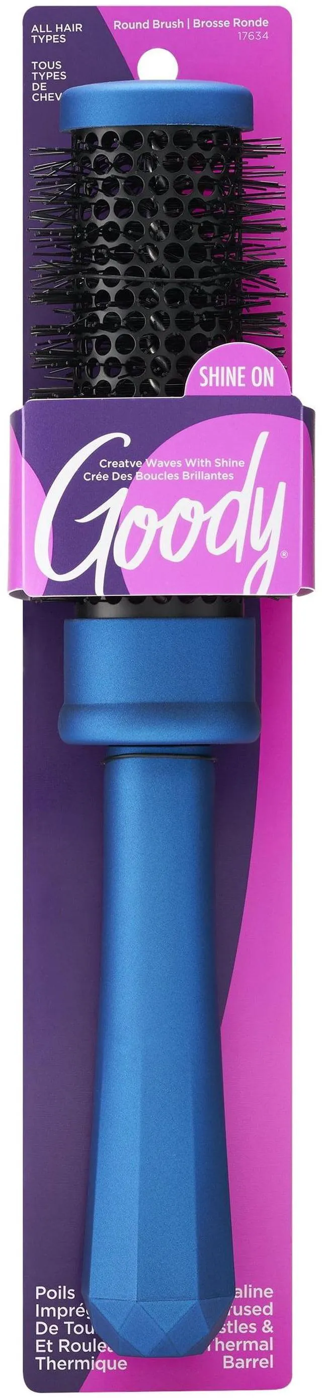 Main image of Goody Velvet Shine 35Mm Round Brush With Tourmaline Infused Bristles 1 Ct Jewel-Toned