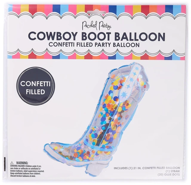 Alt view image 6 of 6 - Packed Party Boot Scoot'n Multicolor Party Balloon