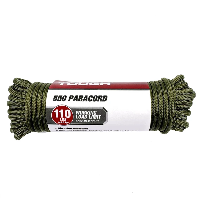 Main image of Hyper Tough 550 Paracord, 5/32 inch x 50 ft, Green