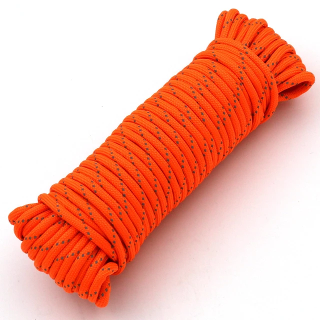 Alt view image 6 of 6 - Hyper Tough 550 Reflective Paracord, 5/32 inch x 50 ft, Orange