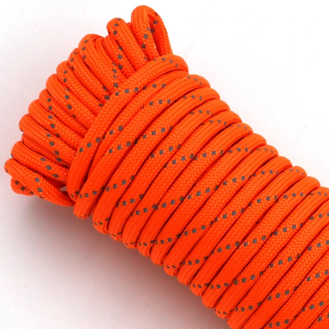 Alt view image 2 of 6 - Hyper Tough 550 Reflective Paracord, 5/32 inch x 50 ft, Orange