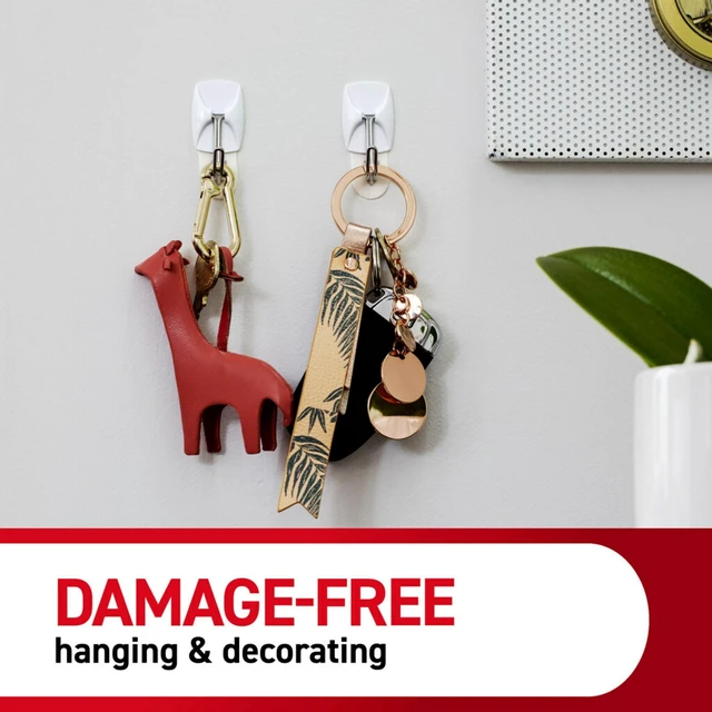 Alt view image 5 of 6 - Command Small Wire Toggle Hooks, White, Damage Free Organizing, 4 Hooks and 5 Strips