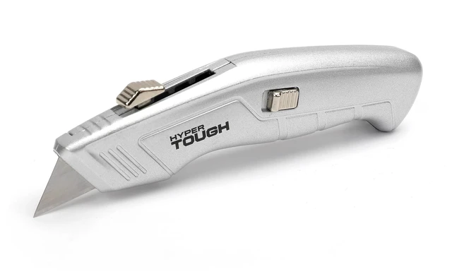 Main image of Hyper Tough Aluminum Retractable Utility Knife with 3 Blades