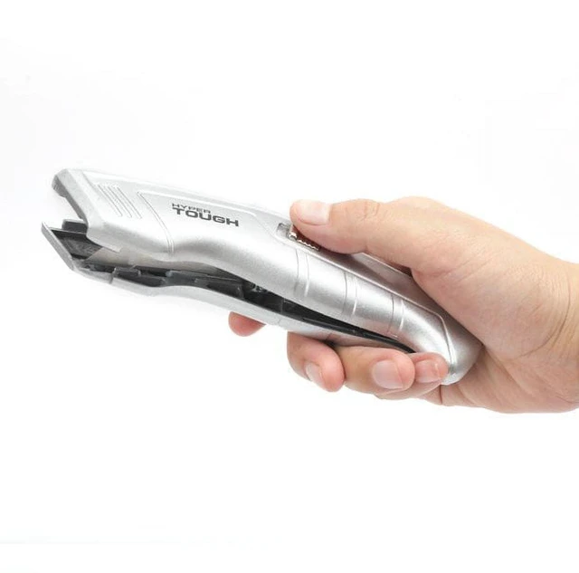 Alt view image 6 of 6 - Hyper Tough Aluminum Retractable Utility Knife with 3 Blades