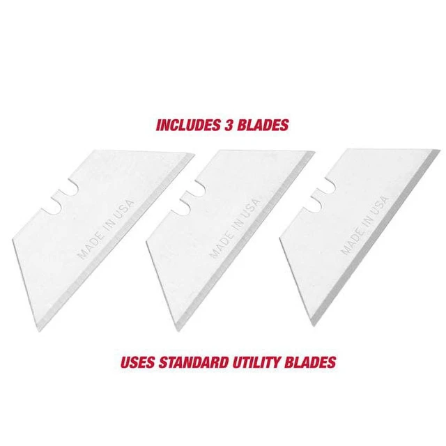 Alt view image 4 of 6 - Hyper Tough Aluminum Retractable Utility Knife with 3 Blades