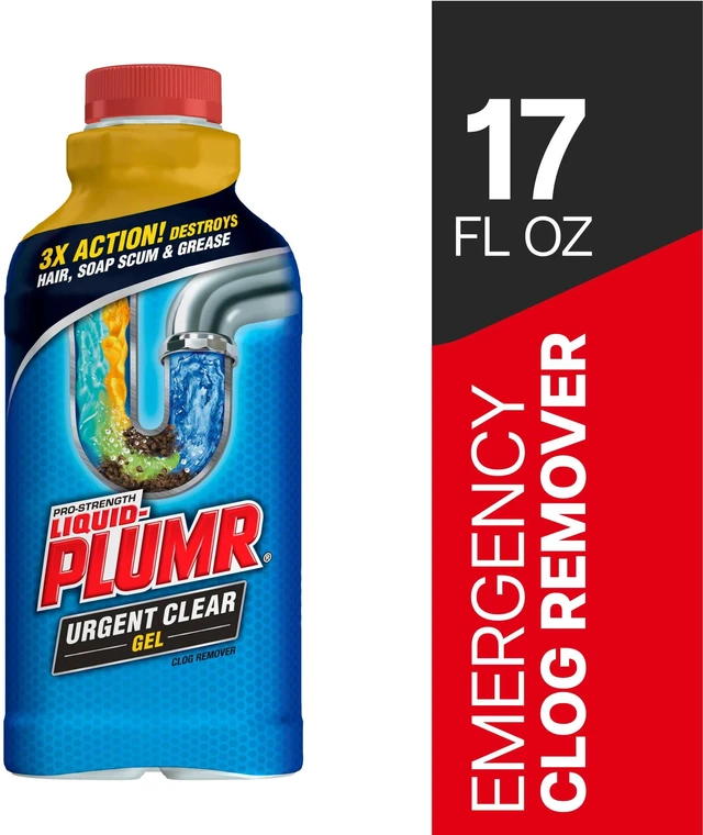 Main image of Liquid-Plumr Drain Clog Remover Gel, Urgent Clear, 17 fl oz
