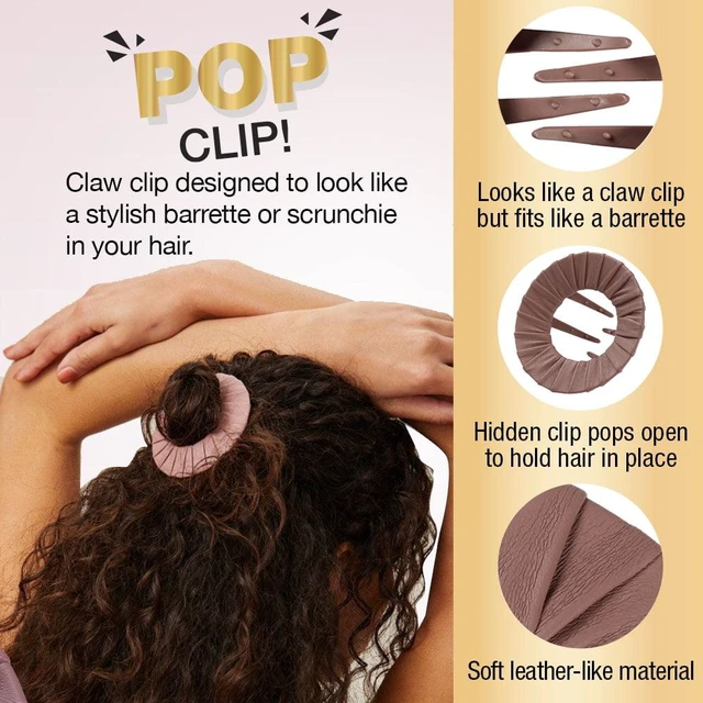 Alt view image 2 of 6 - Scunci Pop It Claw Clip and Barrette, Dusty Rose, 1 Count