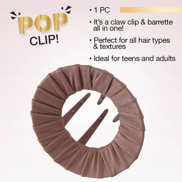 Alt view image 3 of 6 - Scunci Pop It Claw Clip and Barrette, Dusty Rose, 1 Count