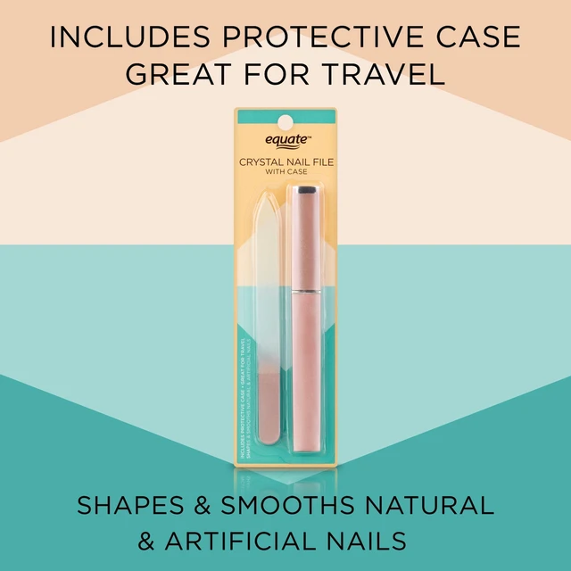 Alt view image 4 of 6 - Equate Crystal Glass Nail File or Salon Board with Protective Case for Nail Care