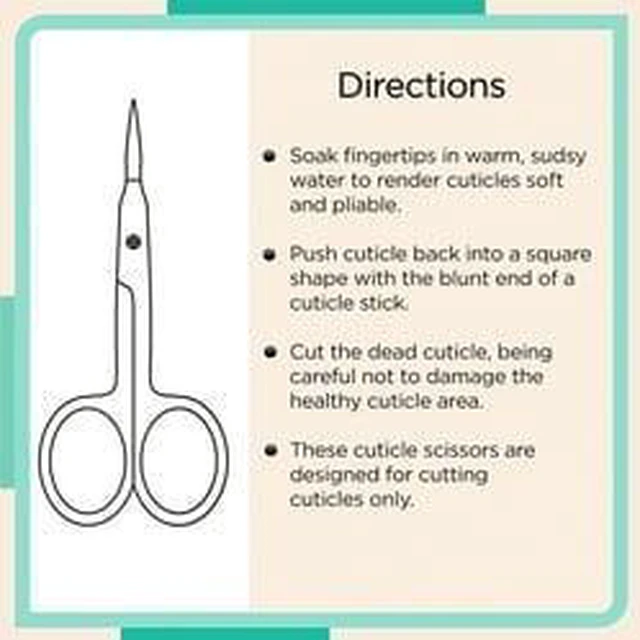 Alt view image 2 of 2 - Equate Precision Metal Cuticle Scissors, Curved Sharp Blades for Nail and Eyebrow Trimming, 1 Count