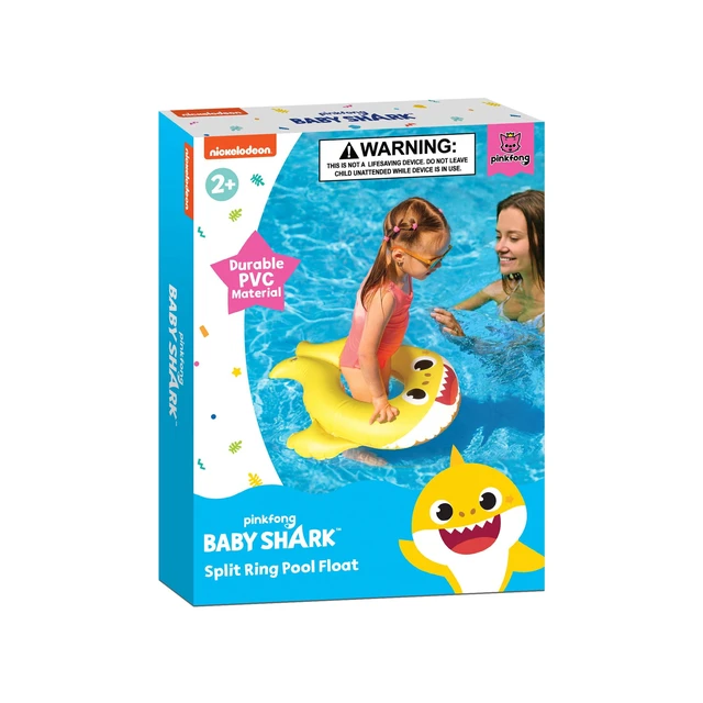 Alt view image 3 of 4 - Pinkfong Baby Shark Split Ring Swim Float for Pool, Lake & Summer Water Play, Ages 2+ (Yellow)
