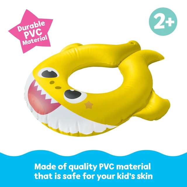 Alt view image 4 of 4 - Pinkfong Baby Shark Split Ring Swim Float for Pool, Lake & Summer Water Play, Ages 2+ (Yellow)
