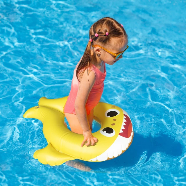 Alt view image 2 of 4 - Pinkfong Baby Shark Split Ring Swim Float for Pool, Lake & Summer Water Play, Ages 2+ (Yellow)