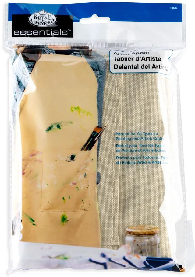 Main image of Royal & Langnickel Essentials Unisex Beige Waterproof Canvas Apron for Painting and Crafting