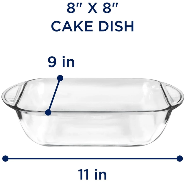 Alt view image 4 of 6 - Anchor Hocking 8" x 8" Glass Cake Pan