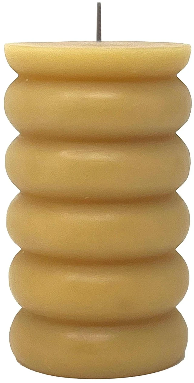 Main image of Mainstays Single Wick Bubble Pillar Candle, 3 in x 5 in, Unscented, Orange