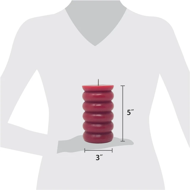 Alt view image 3 of 7 - Mainstays Single Wick Bubble Pillar Candle, 3 in x 5 in, Unscented, Red