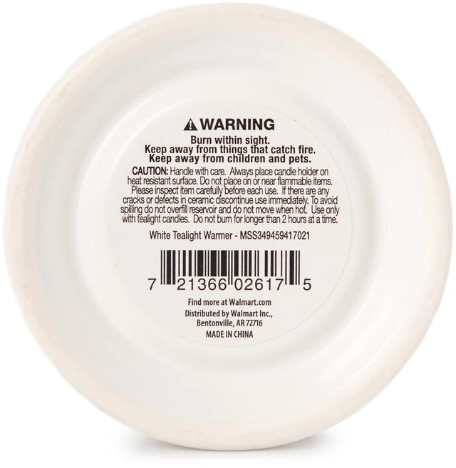Alt view image 4 of 6 - Mainstays Tealight Ceramic Warmer, White, 1 Pc