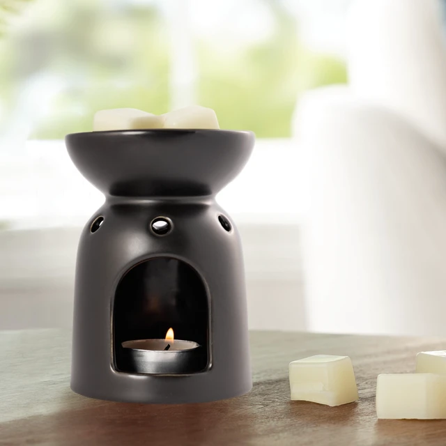 Alt view image 4 of 6 - Mainstays Ceramic Tealight Warmer, Black, 1 Pc