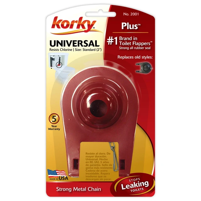 Alt view image 3 of 6 - Korky Plus Standard 2-Inch Universal Rubber Toilet Flapper