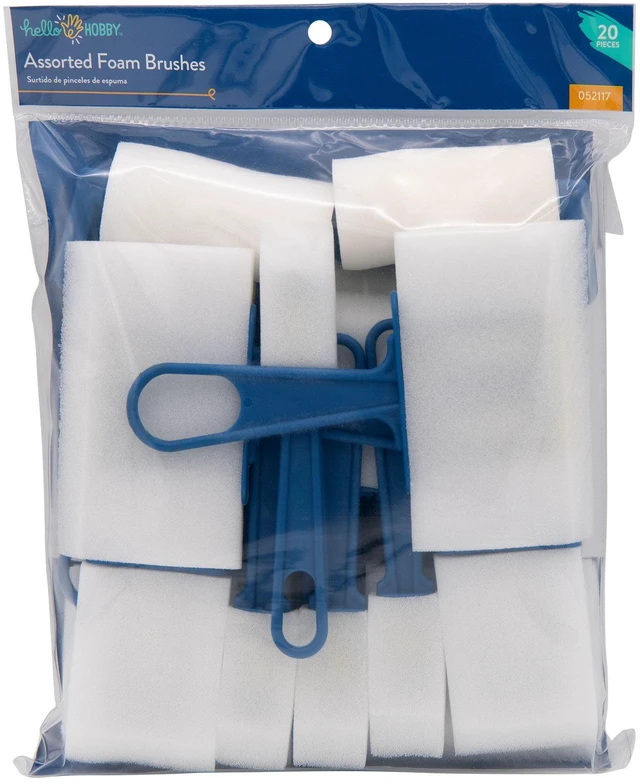 Main image of Hello Hobby - 20pc Assorted Craft Foam Brush Set