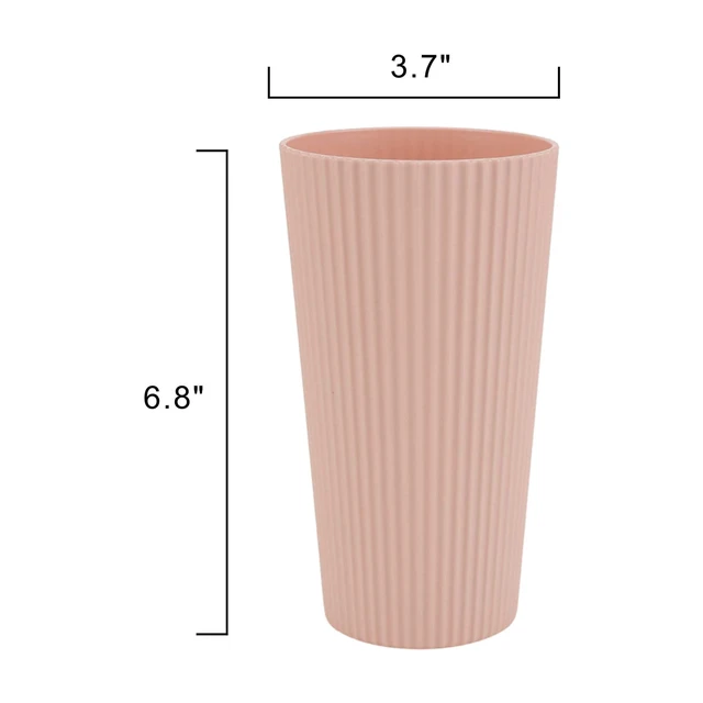 Alt view image 4 of 7 - (3 pack) Mainstays Blush Pink Recycled Plastic Beverage Tumbler, 26 oz, 1 Piece