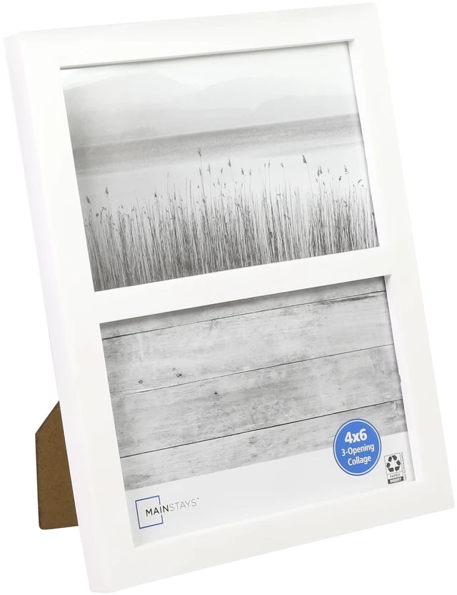Alt view image 2 of 7 - Mainstays Linear Picture Frame, Holds Two 4 x 6 Photos, White