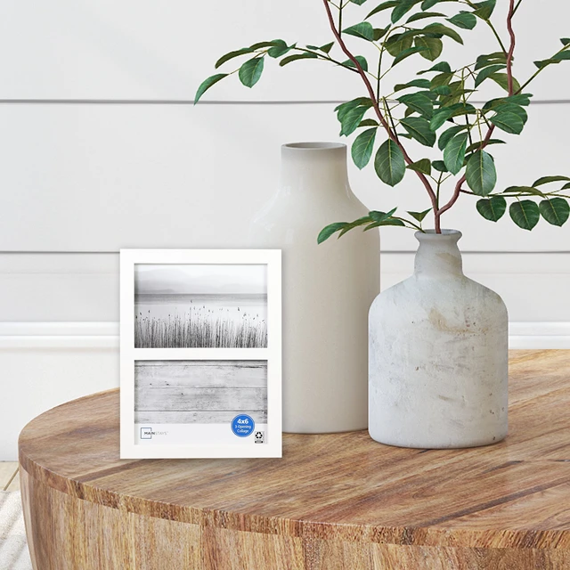 Alt view image 4 of 7 - Mainstays Linear Picture Frame, Holds Two 4 x 6 Photos, White