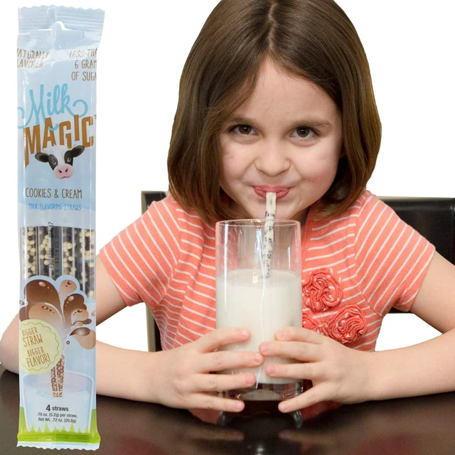Alt view image 3 of 5 - (4 pack) Milk Magic Cookies & Cream Milk Flavoring Straws 4 Count