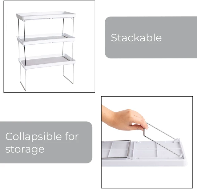 Alt view image 6 of 7 - Mainstays Stackable Laundry Organizer Shelf, White