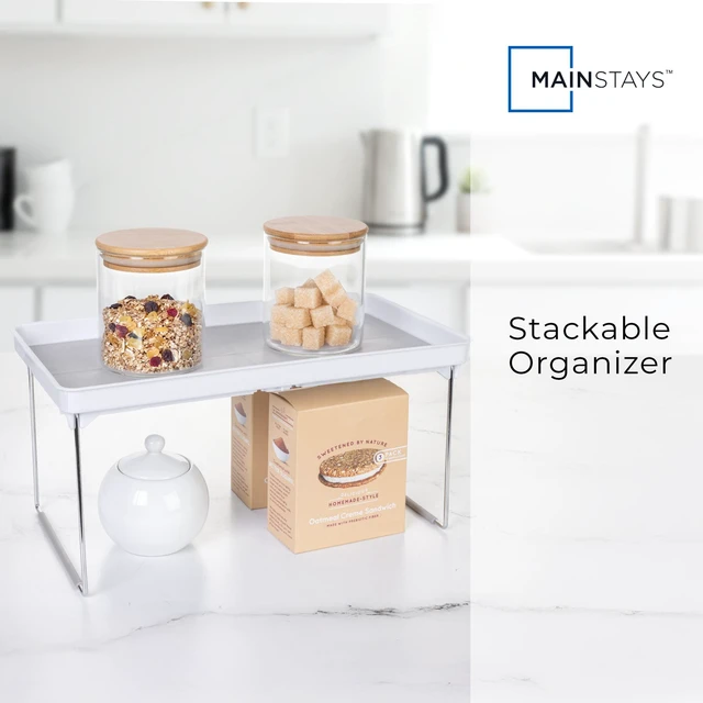 Alt view image 4 of 7 - Mainstays Stackable Laundry Organizer Shelf, White