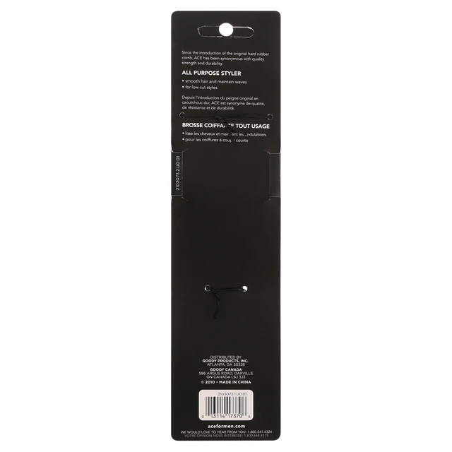 Alt view image 3 of 5 - Ace Wood Natural Boar Bristles Styler Everyday Brush