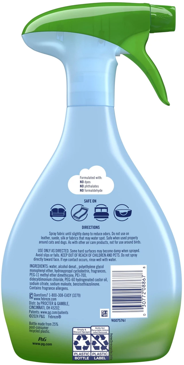 Alt view image 3 of 6 - Febreze Fabric Spray Air Freshener, Odor-Fighting Fabric Refresher, Pet Odor Fighter, 23.6 fl oz