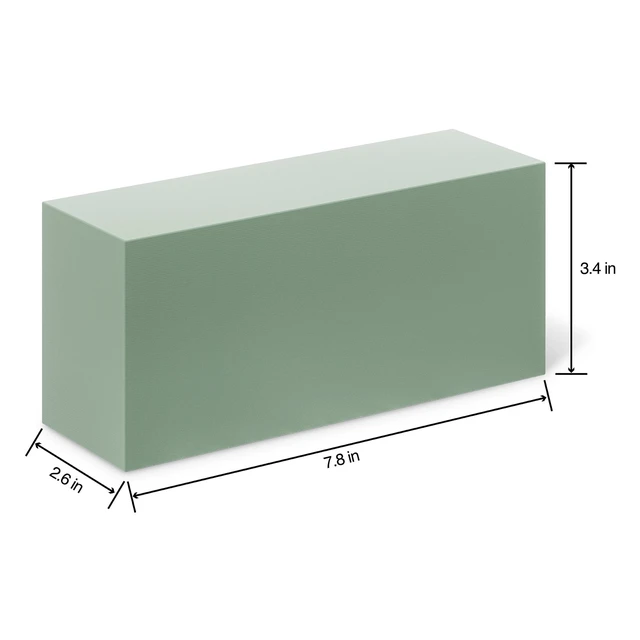 Alt view image 3 of 6 - (2 pack) FloraCraft Floral Desert DryFM 3 Piece Brick 2.6 inch x 3.4 inch x 7.8 inch Green